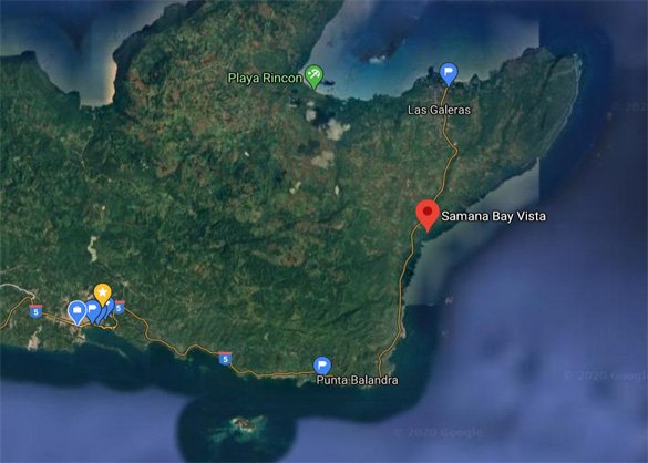 Find Samana Bay Vista Dominican Republic on the Google Map.